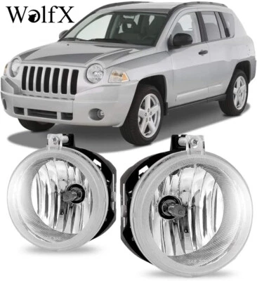 Clear Fog Lights For 2005-2008 Chrysler Pacifica/Dodge Grand Caravan Bumper Lamp - Image 1 of 4