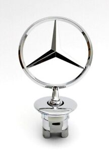 Chrome Star Bonnet Hood Logo Emblem Badge fit Mercedes Benz W124 W202 W203 W204