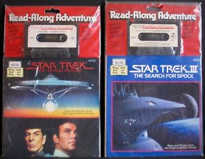 Star Trek Movies 1 & 3 Search For Spock 2x Read-Along Adven Book + Tape Cassette