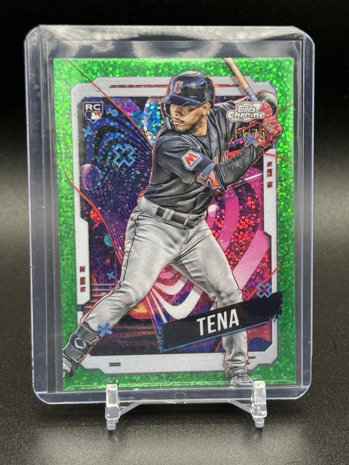 2024 Topps Cosmic Chrome - #8 Jose Tena Green Space Dust Rookie Card /75 - Image 1 of 2