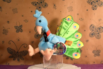 Coca Cola Plüsch Beanie Pfau hält eine Cola Flasche 1999 - Bild 1 von 4