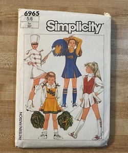 Simplicity 6965 Junior/Teen Cheerleader & Majorette Outfits Pattern Sz 5-6 Uncut - Picture 1 of 2