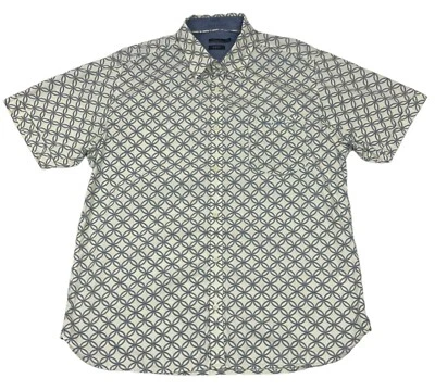 PIERRE CARDIN PARIS Shirt Slim Fit SS Button Circles Pattern Logo Size XXL - Image 1 of 4
