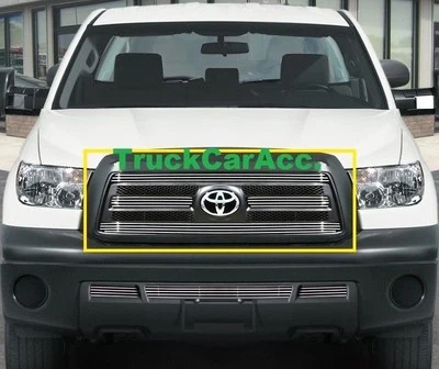 Para Toyota Tundra 2010 2011 2012 2013 4 piezas rejilla principal superior pulida superposiciones Foto 1 de 2