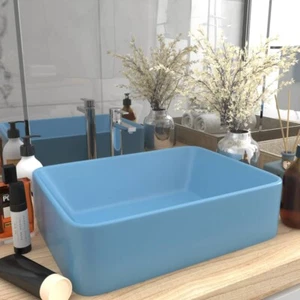 Luxus-Waschbecken Matt Hellblau 41x30x12 cm Keramik - Bild 1 von 6