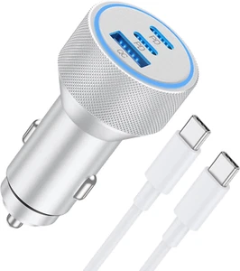 For Iphone 15/16 Pro Max Car Charger, 67W 3-Port Fast USB C Car Charger Power Ci - Picture 1 of 12