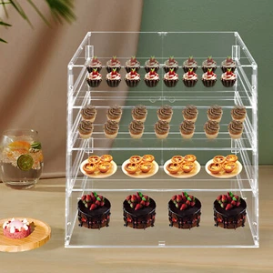 3 Tray Countertop Bakery Display Case Cookie Pastry /Donut Hotel Store Showcase - Picture 1 of 17