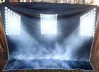 Kate 10 x 8 pieds photographie de stade sportif fond, lumières de stade microfibre