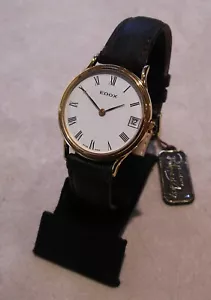 1980's EDOX Roman Dial Wristwatch w/ Mechanical Movement, NEW OLD STOCK - Picture 1 of 6