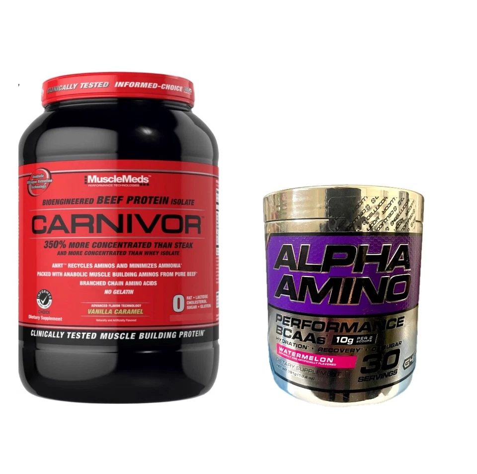 Carnivor Mass, ganador anabólico de proteínas de carne de res, caramelo de vainilla, 3,9 libras / aminoácido Foto 1 de 1