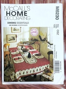 McCalls 55254 Crafts Sewing Pattern Dining Essentials Home Decorating M6230 - Picture 1 of 2