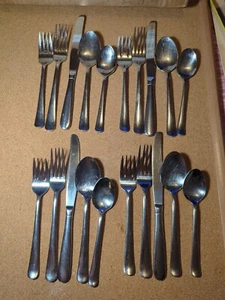 4 Sets Of Cuisinart Richfield Stainless 18/10 Flatware 5 Piece Place Settings  - Picture 1 of 6
