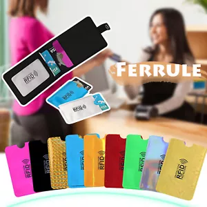 Manicotto Protettivo RFID per Carta di Credito, Carta di Debito Identità Protezione Furto 9pz - Foto 1 di 17