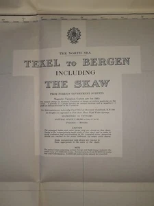 Vintage Admiralty Chart Texel to Bergen including The Shaw. No.2181. - Picture 1 of 9