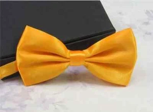 Herrenmode vorgebundene Schmetterling Fliege für Hochzeit Party ausgefallene Krawatte - gelb - Bild 1 von 2