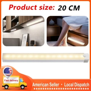 Wireless PIR Motion Sensor Lights Closet Cabinet Lamp Rechargeable Warm White - Picture 1 of 14