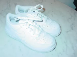 2020 Nike Air Force One 06 "Triple White" Toddler Shoes! Size 10C - Picture 1 of 12