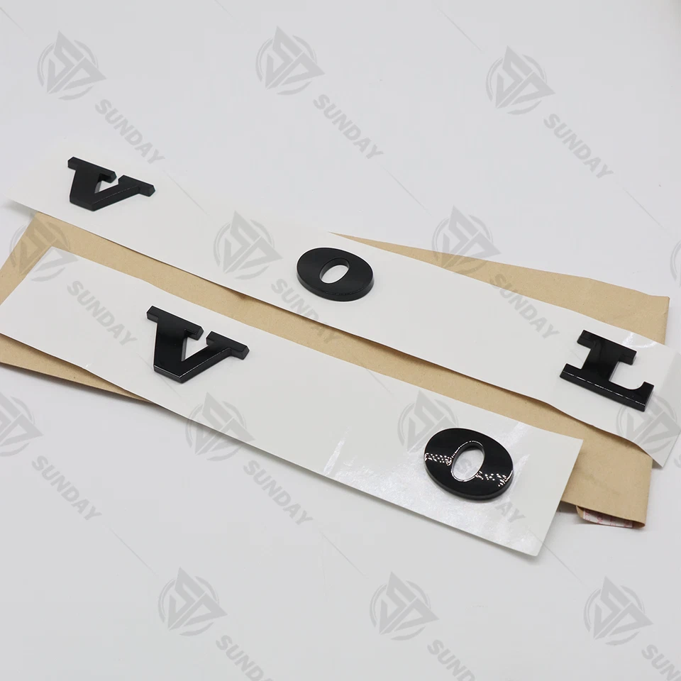 For Volvo Rear Trunk Lid Letter Badge Nameplate Emblem Sport Gloss Black Foto 1 de 4