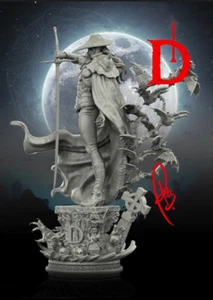 Anime Vampire Hunter Unpainted GK Model 3D Printed Figure Blank Resin Kits 33cmH - Picture 1 of 4