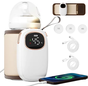 Scaldabiberon Portatile, 5000Mah Scaldabiberon Elettrico Da Viaggio, 6 Livelli T - Foto 1 di 12