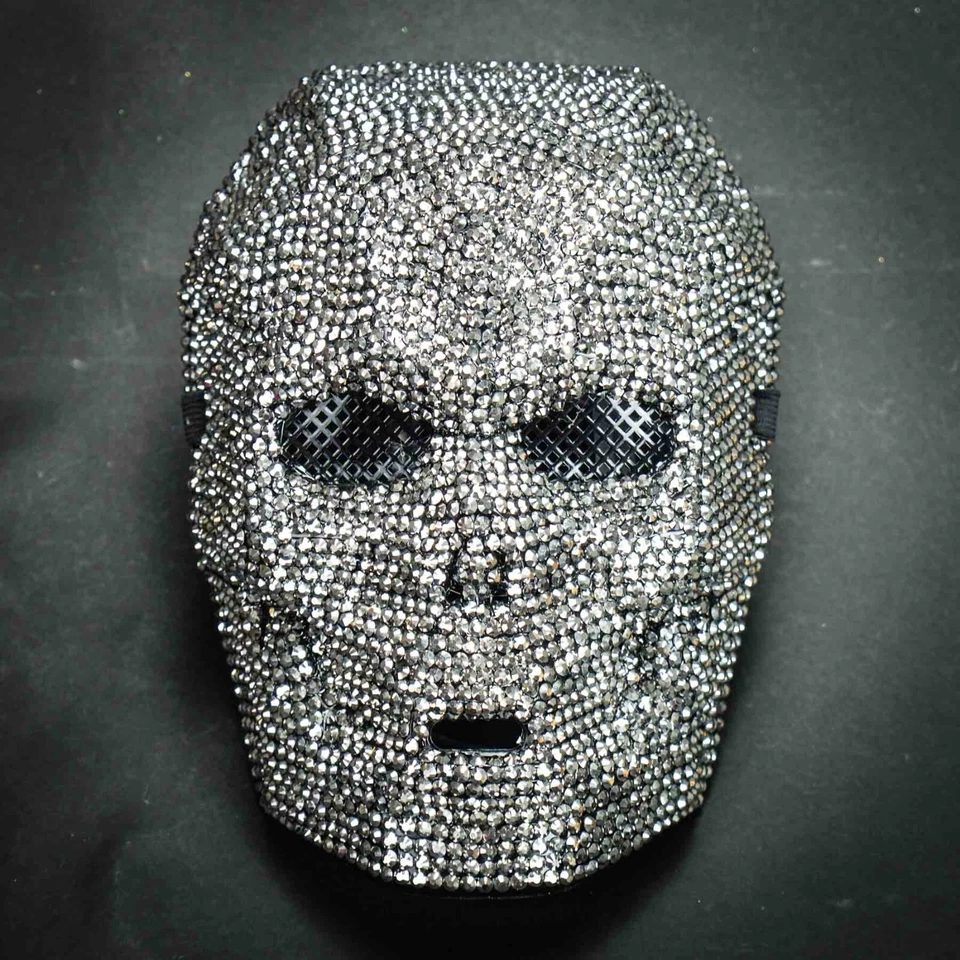 Rhinestone Skull Full Face Halloween Costume Masquerade Mask - Image 1 of 1