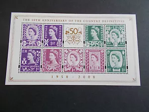 GB QEII 2008 Anniv of Country Definitives Miniature Sheet MSW125 Face £14.85 U/M - Picture 1 of 1