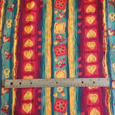 BTY English Collection Stripe Fabric Cotton Print David Textiles - Image 1 of 4