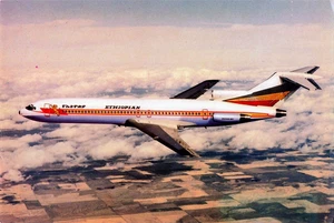 Postcard Airline ETHIOPIAN AIRLINES Boeing 727-200 CC8. - Picture 1 of 2