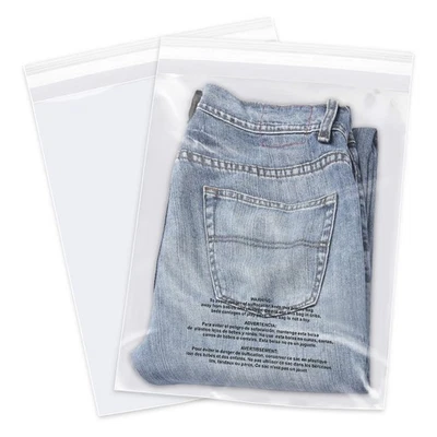 - 100 Count - 10" x 13" Clear Poly Bags with Suffocation Warning Bags for Pri... - Image 1 of 4
