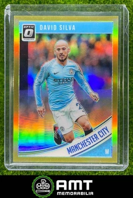 2018 Panini Donruss #42 David Silva Optic Gold 9/10 Manchester City - Image 1 of 3