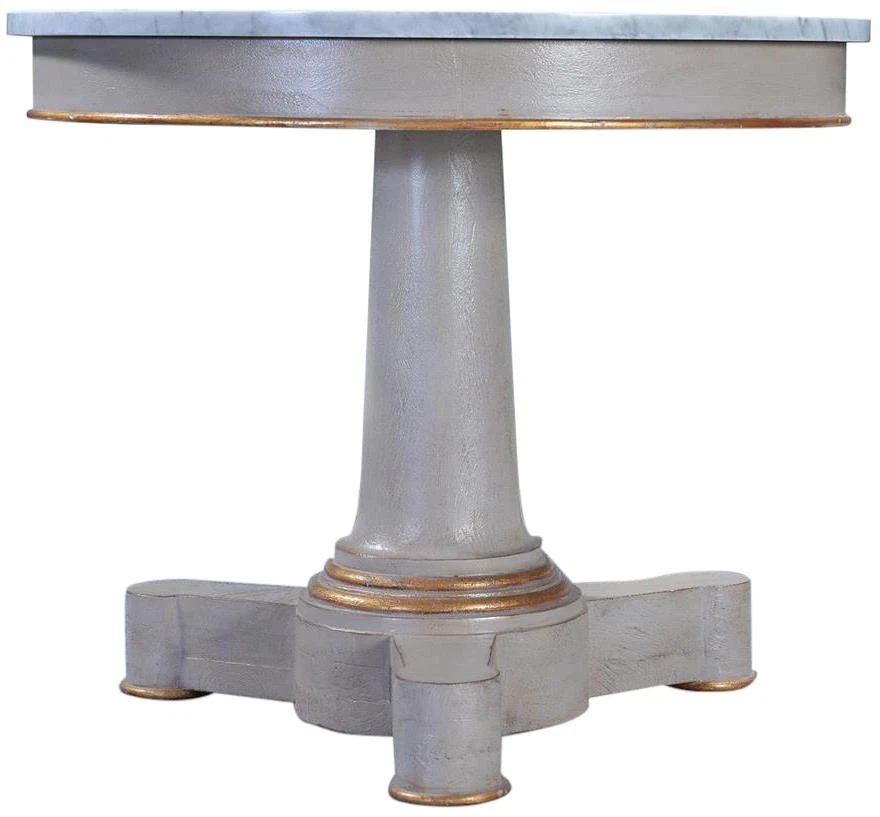Julian Marble Coffee Table with Gold Accents - Image 1 of 4