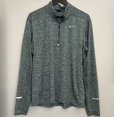 Nike Stride Dri-FIT 1/4 Zip Running Top Jacket Men's Medium Green Training - Image 1 of 4
