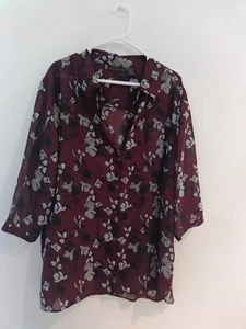 Attention Sz 3 X Lightweight Long Sleeve Button Up - Picture 1 of 5