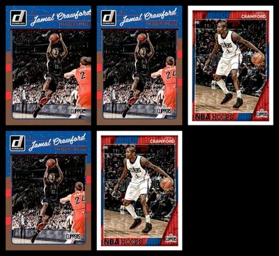 Jamal Crawford 5 Card Lot 2016 Los Angeles Clippers Donruss NBA Hoops - Image 1 of 4