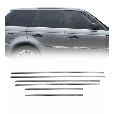 Moldura de ventana para Land Rover Range Rover Sport 2006-09 acero inoxidable 6x Foto 1 de 4