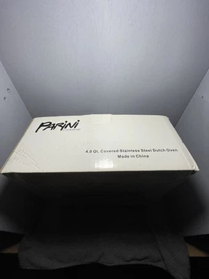Parini Cookware 4 QT Covered Stainless Steel Dutch Oven with Glass Lid - NIB - Image 1 of 4