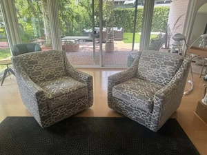 Corinna Swivel Arm Chairs - Picture 1 of 5