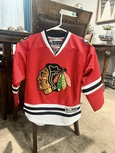 Maglia Chicago Blackhawks Rebook Youth S/M Rossa - OTTIME CONDIZIONI - Foto 1 di 9