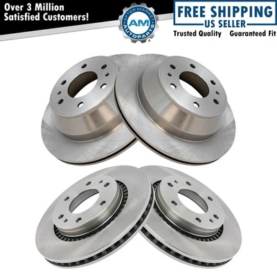 Front & Rear Brake Rotors Set For 06-07 Buick 06-09 Chevrolet GMC 06-08 Isuzu Foto 1 de 4
