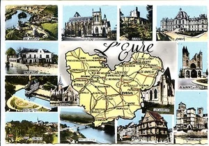 CP 27 EURE - Carte du département et multivues - Picture 1 of 1