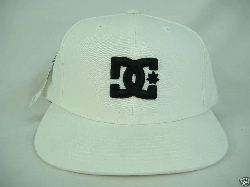 New Mens DC Shoes Pupil 7 5/8 Fitted White Skate Hat 60.6 cm MSRP $28 - Image 1 of 1