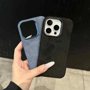 Funda de cuero de gamuza genuina para iPhone 16 15 Pro Max 14 mate Magsafe cubierta blindada - Imagen 1 de 30