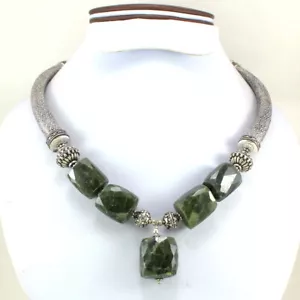 Collana Pietre Preziose Vessonite Naturale Pietra Preziosa Sfaccettata Perline Gioielli Fatti a Mano - Foto 1 di 3