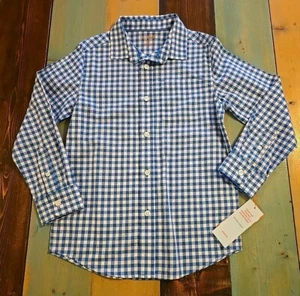 Boy's Cat & Jack Long Sleeve Button Up Shirt Wrinkle Resistant Stretch Size 6-7 - Picture 1 of 5