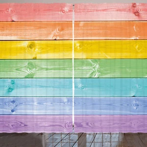 Pastell Rustikale Gardine Holzbohlen Rustikal - Bild 1 von 9