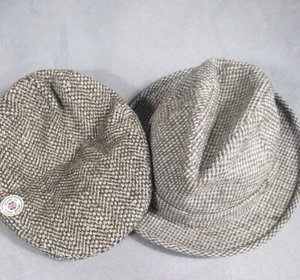Gorra de tweed vintage St Michael para hombre 56 63/4 beige Fedora Trilby gorra plana Inglaterra - Imagen 1 de 11