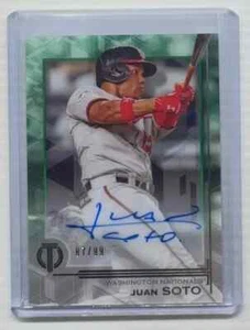 2019 Topps Tribute Juan Soto Green Auto Autograph #87/99 TA-JS Nationals - Picture 1 of 2