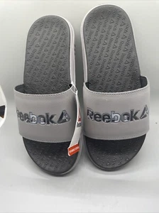 NEW REEBOK.Men Size 8 Flip Flops Color Black And Gray Sandal - Picture 1 of 5