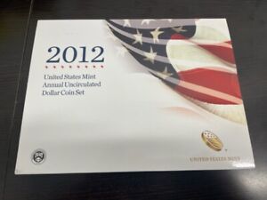 2012 U.S. Mint Annual Uncirculated Dollar Coin Set 6 Dollar Coins & 1 ASE in OGP
