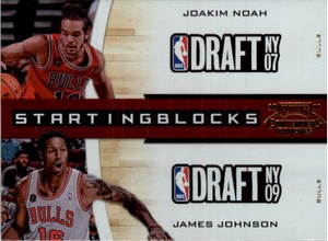 2010-11 Playoff Con. Patches Starting Blocks Die Cuts Gold Card #18 Noah Johnson